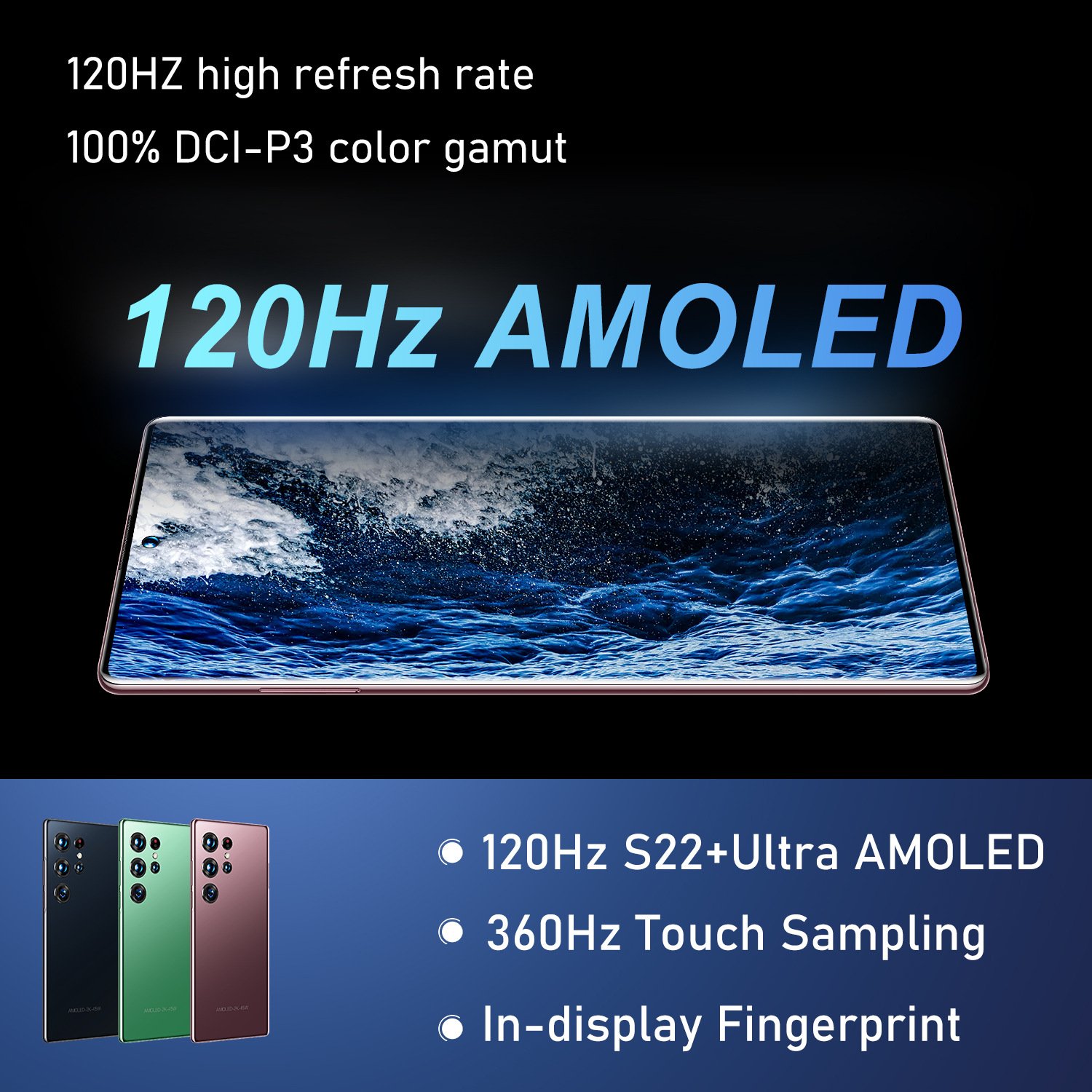 Factory Wholesale S22 Ultra 7 2 Inch Smartphone with Large Memory and Big Battery 16GB 1TB Android 12 Gaming Cellphone